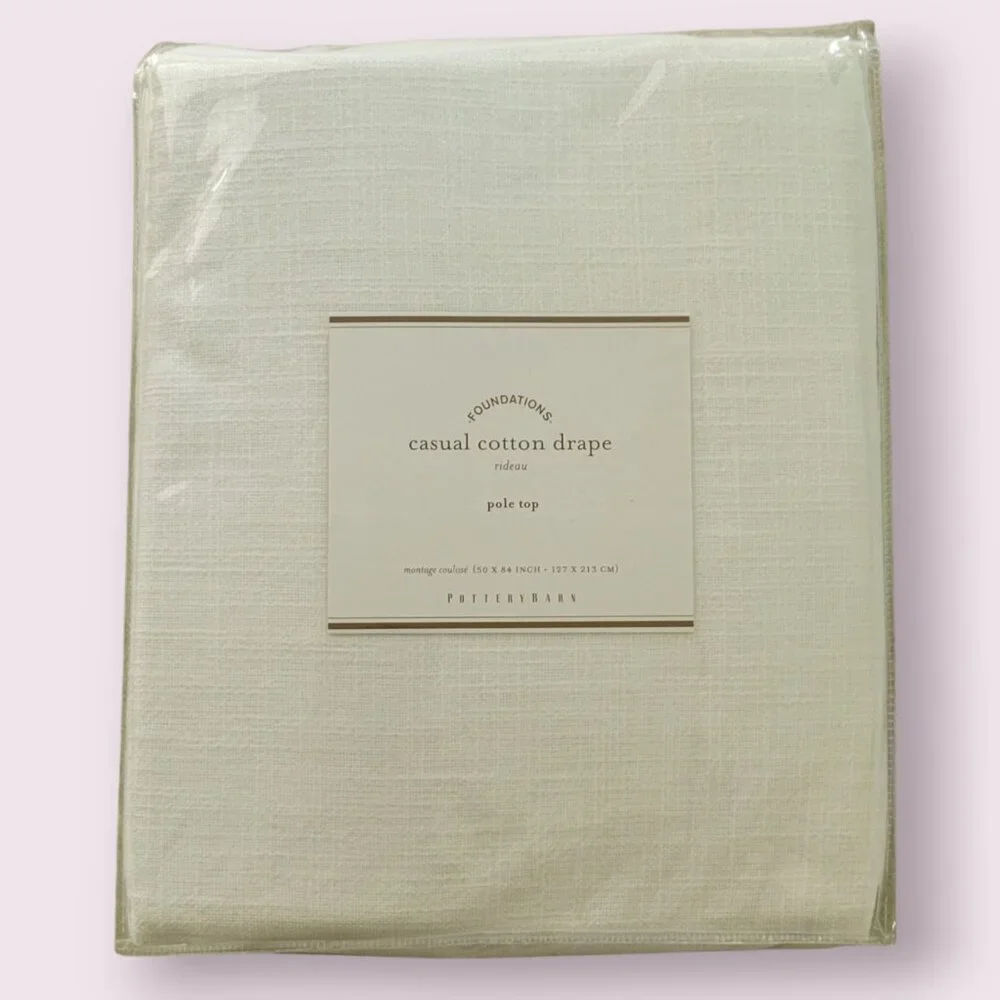 Pottery Barn Foundations Casual Cotton Drape Pole Top 50